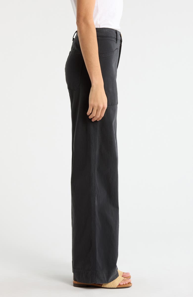 Frank & Eileen Limerick Pocket Wide Leg Pants, Alternate, color, Washed Black
