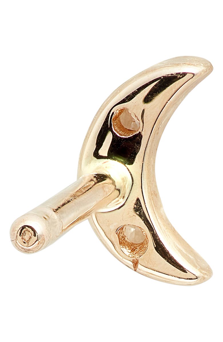 Dana Rebecca Designs Dana Rebecca Mini Crescent Moon Diamond Stud Earrings, Alternate, color, 