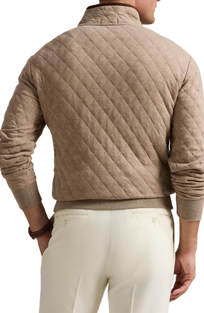 Polo Ralph Lauren Quilted Double Knit Half Button Pullover, Alternate, color, 