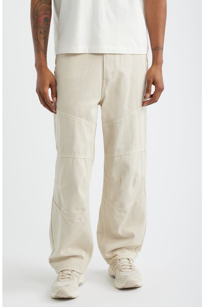 Franklin Distressed Carpenter Jeans, Main, color, ECRU