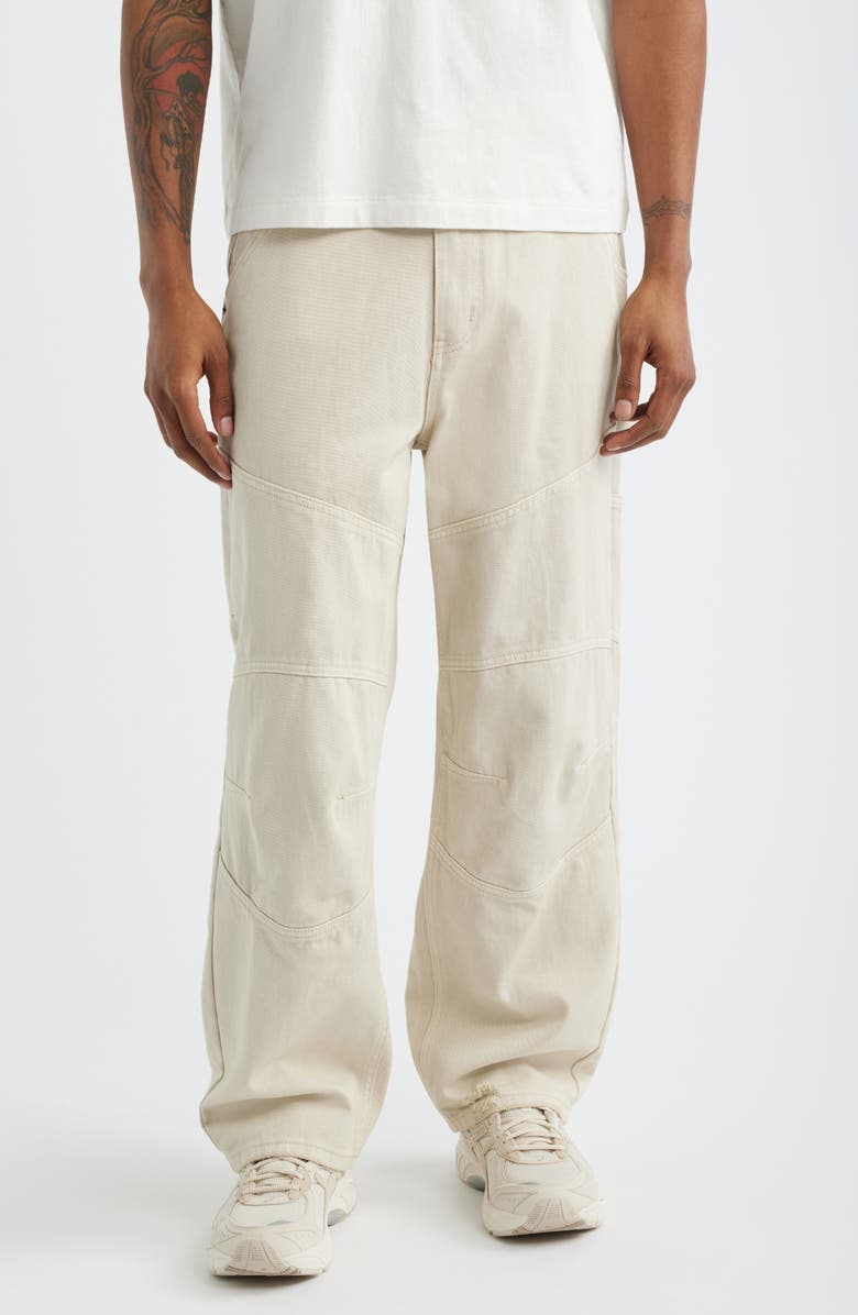 CRIMINAL DAMAGE Franklin Distressed Carpenter Jeans, Main, color, Ecru