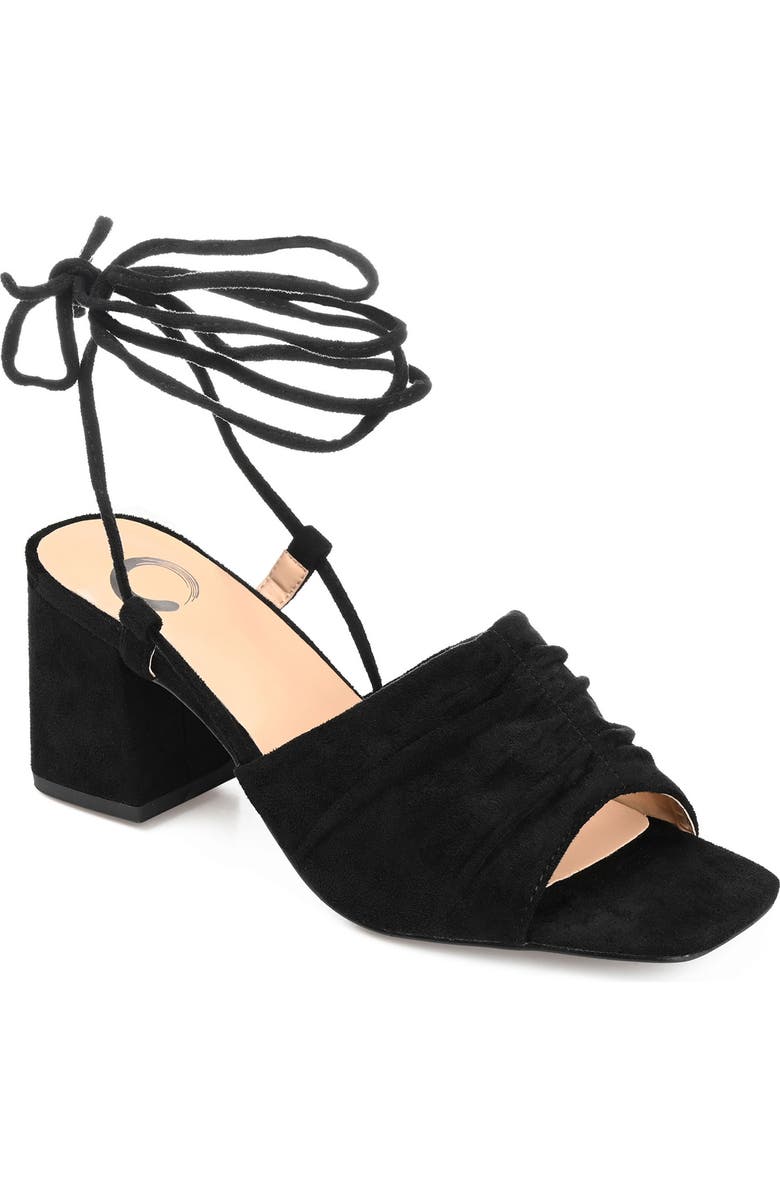 Journee Collection Felisity Vegan Lace-Up Tie Pump, Main, color, Black