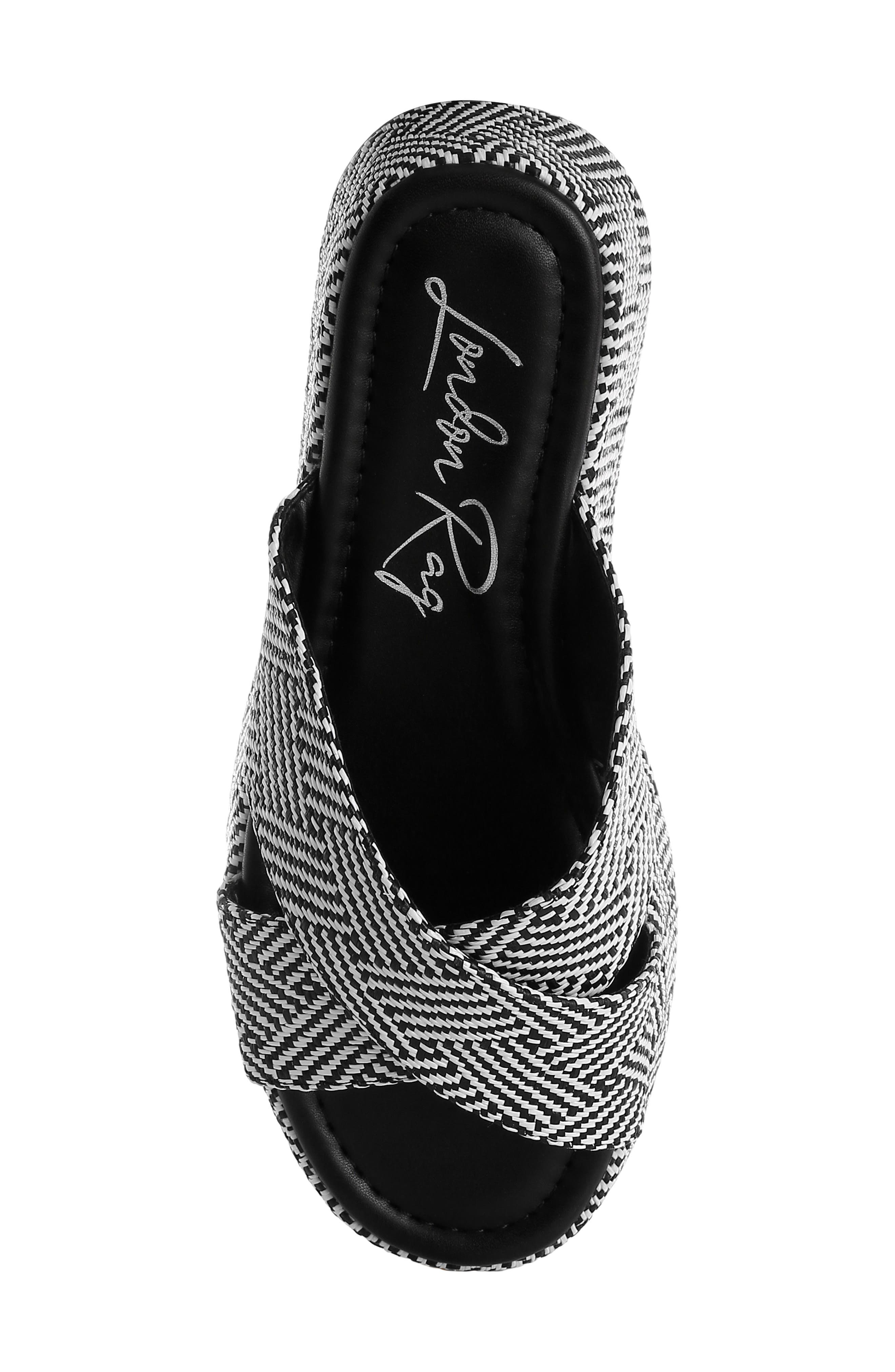Modura Flatform Slide Sandal, Alternate, color, BLACK/ WHITE