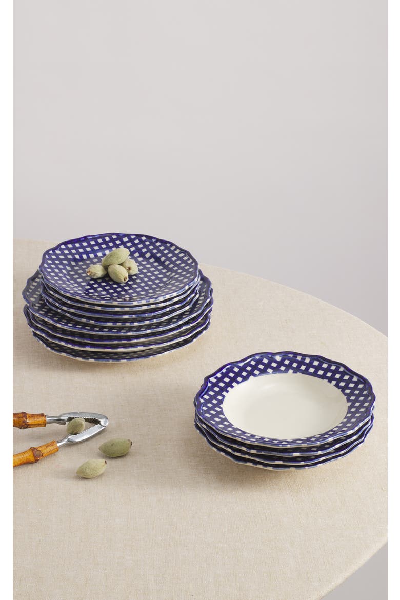 Beatrix 12 Piece Set with Pasta Bowl, Alternate, color, Blue/Cream