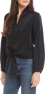 FIFTEEN TWENTY Scarlet Tie Front Top