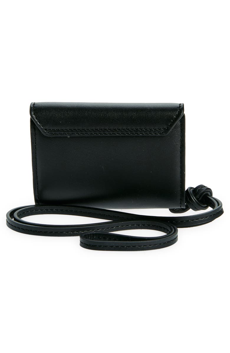 Jacquemus Le Porte Leather Envelope Wallet, Alternate, color, Black