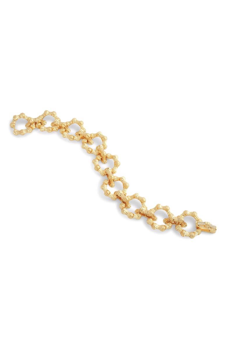 Anabel Aram Jewelry Bamboo Texture Chain Bracelet, Alternate, color, Gold