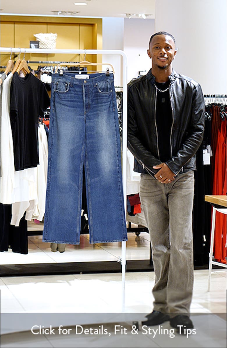 Miramar Shea High Waist Relaxed Straight Leg Cotton Terry Sweatpant Jeans, sales video thumbnail