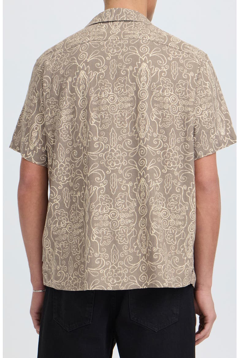 Utkolt Floral Camp Shirt, Alternate, color, DRIFTWOOD