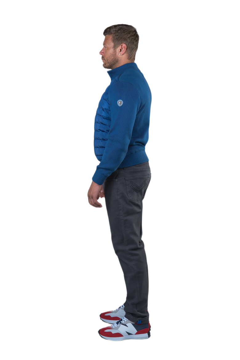 Men's Hybrid Knit Jacket, Alternate, color, COBALT