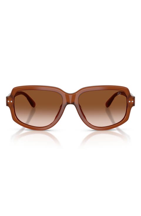 57mm Gradient Irregular Sunglasses