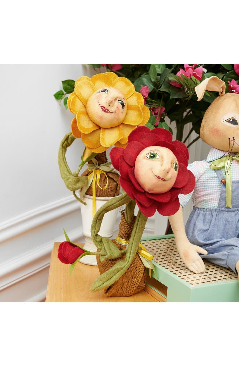 Gallerie II Poppy Sunflower Figurine, Alternate, color, Red