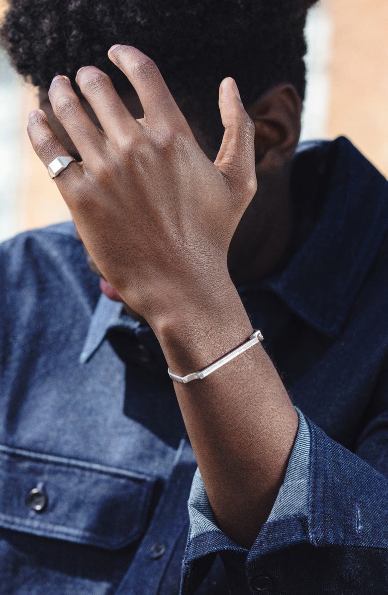 Monica Vinader Signature Thin Bangle Bracelet, Alternate, color, Silver