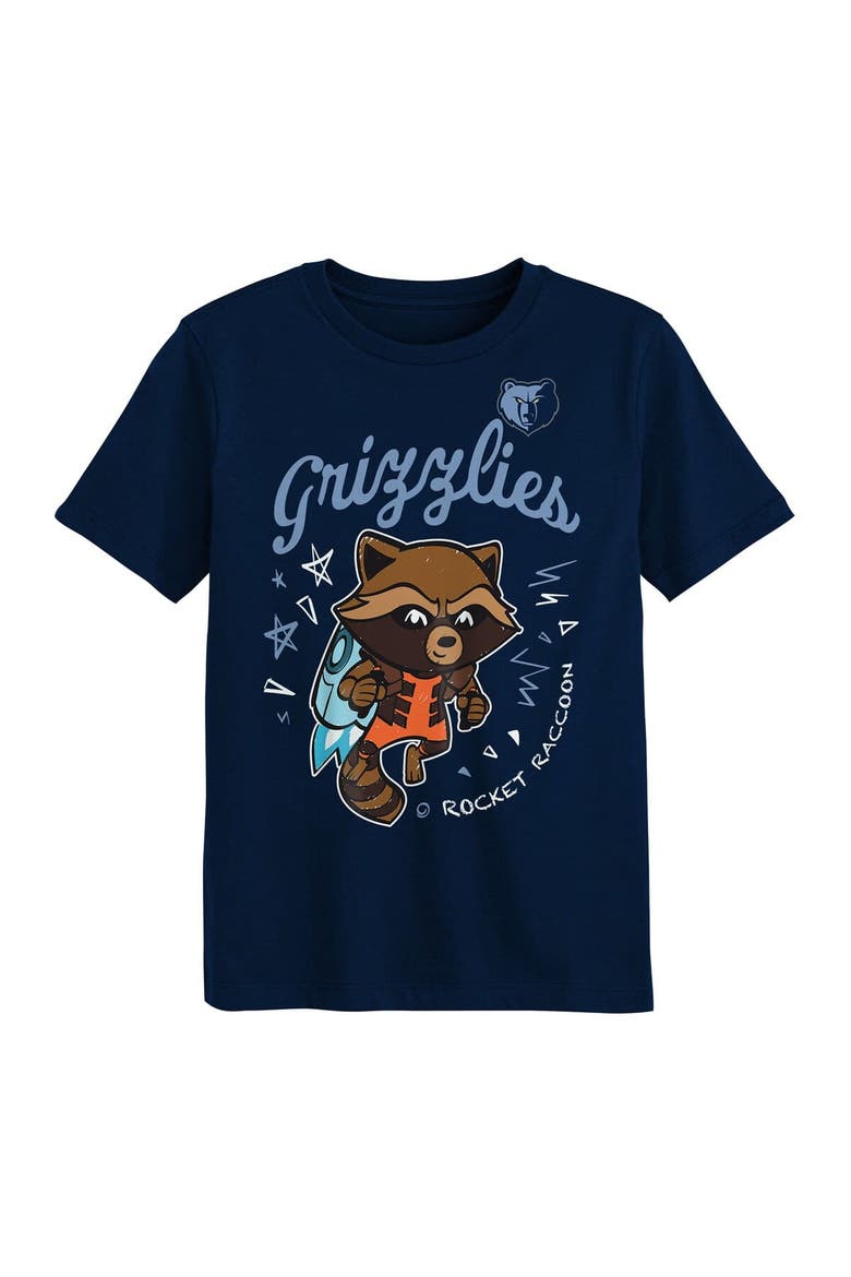 Preschool Memphis Grizzlies Two-Piece Guardians Of The Galaxy T-Shirt Set, Alternate, color, Heather Gray