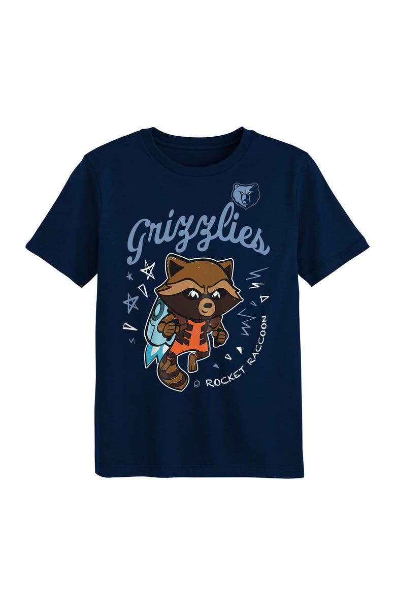 Outerstuff Preschool Memphis Grizzlies Two-Piece Guardians Of The Galaxy T-Shirt Set, Alternate, color, Heather Gray