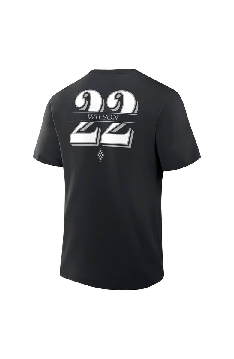 FANATICS Men's Fanatics A'ja Wilson Black Las Vegas Aces In The Paint Name & Number T-Shirt, Alternate, color, Black