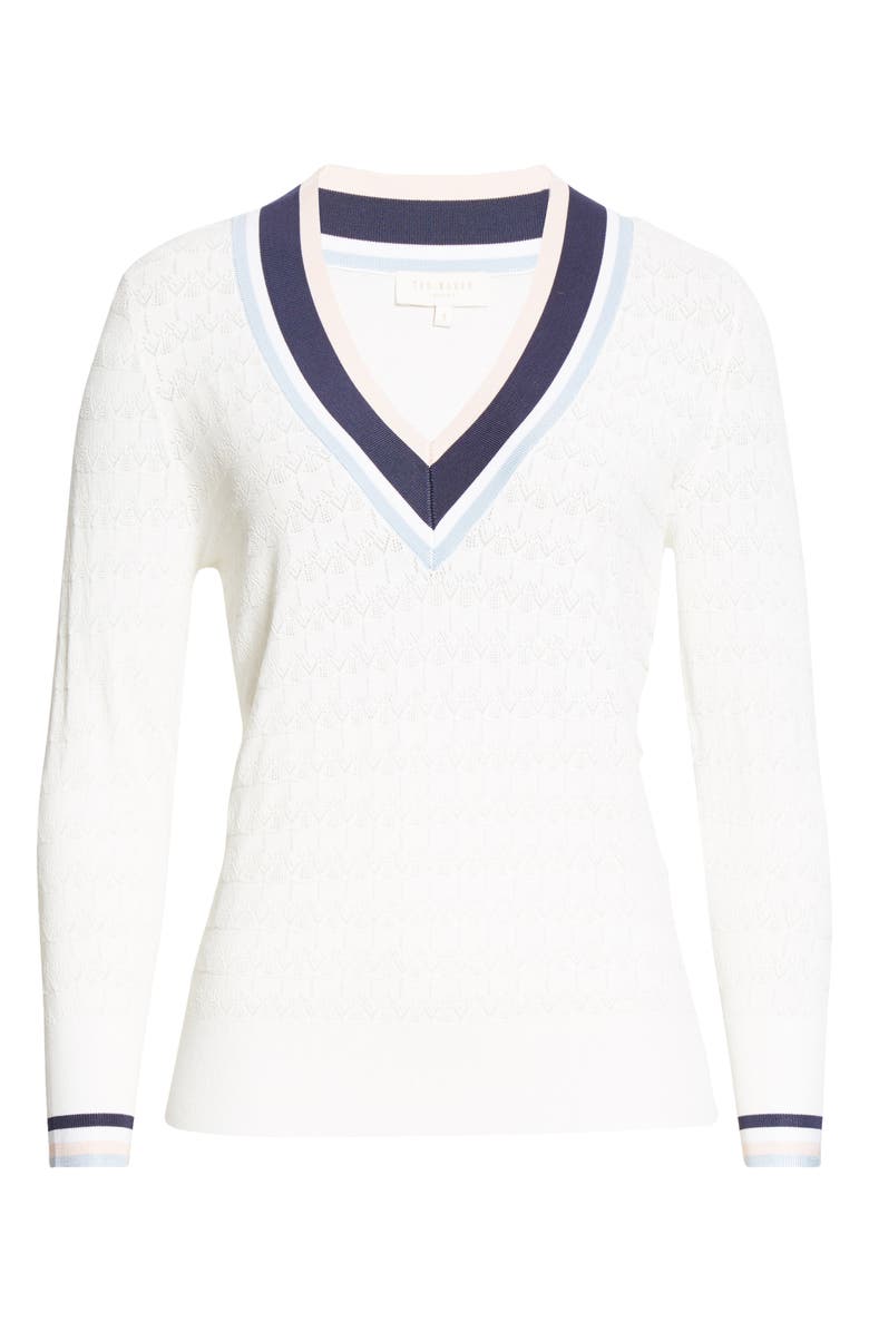 Ted Baker London Almahh Cricket Stripe Sweater, Alternate, color, 
