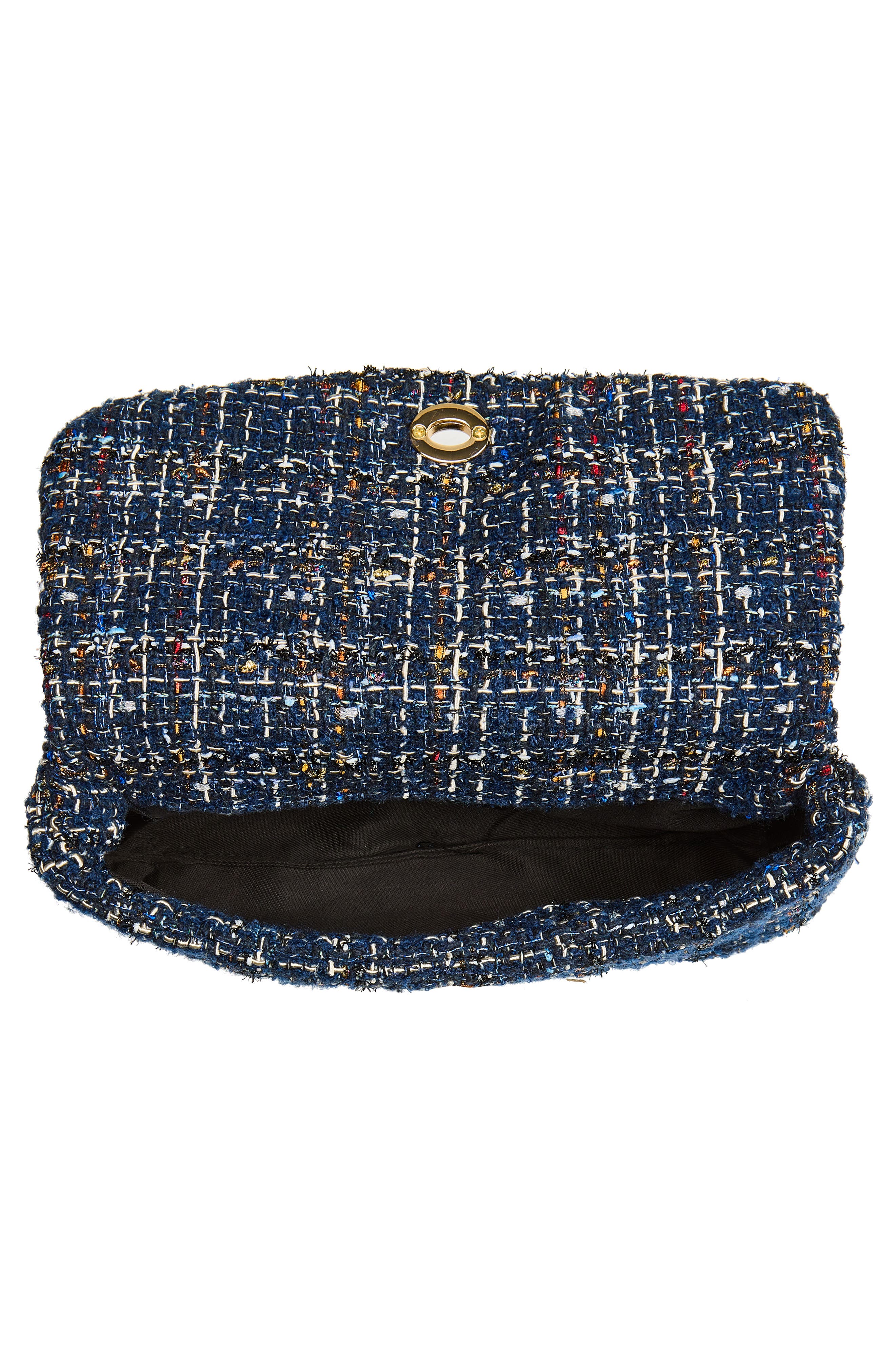 Tweed Convertible Crossbody Bag, Alternate, color, NAVY
