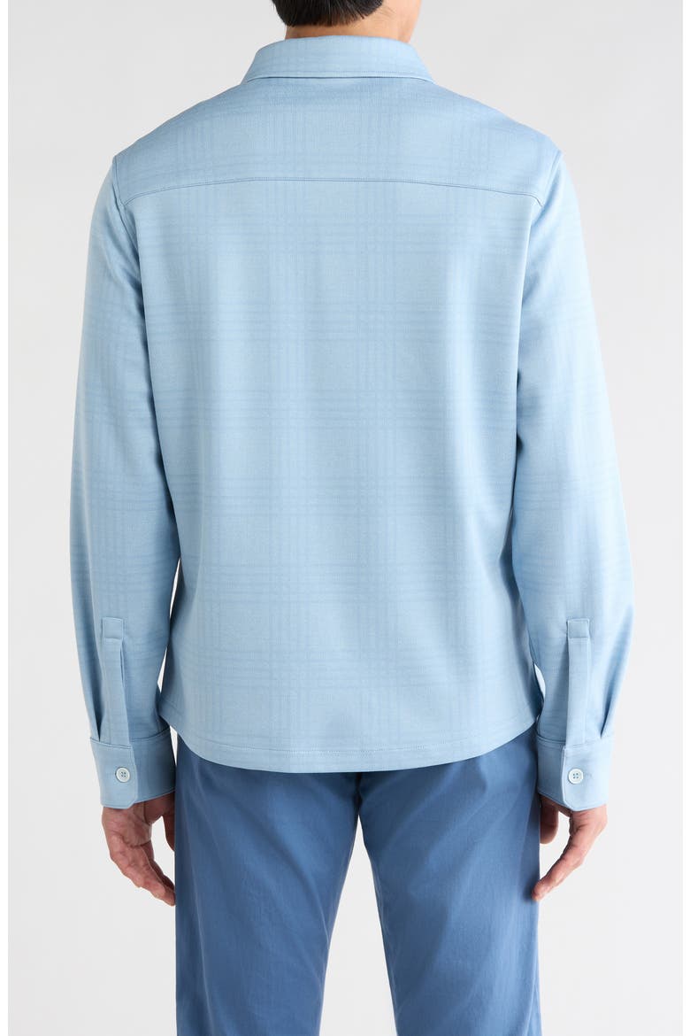 Upton Plaid Double Knit Overshirt, Alternate, color, POWDER BLUE