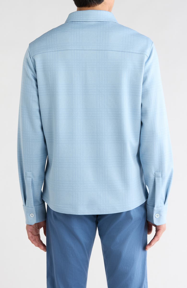 Robert Barakett Upton Plaid Double Knit Overshirt, Alternate, color, Powder Blue