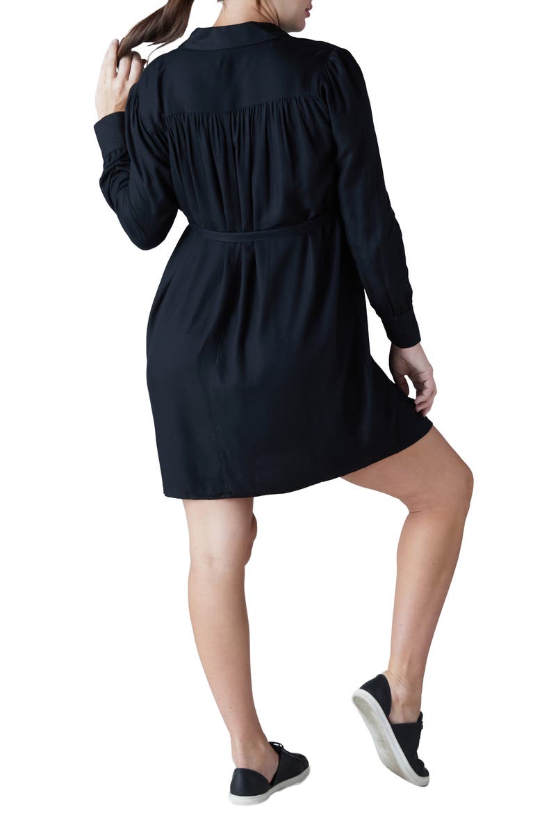 Ingrid & Isabel<sup>®</sup> Drapey Belted Long Sleeve Maternity Shirtdress, Alternate, color, 