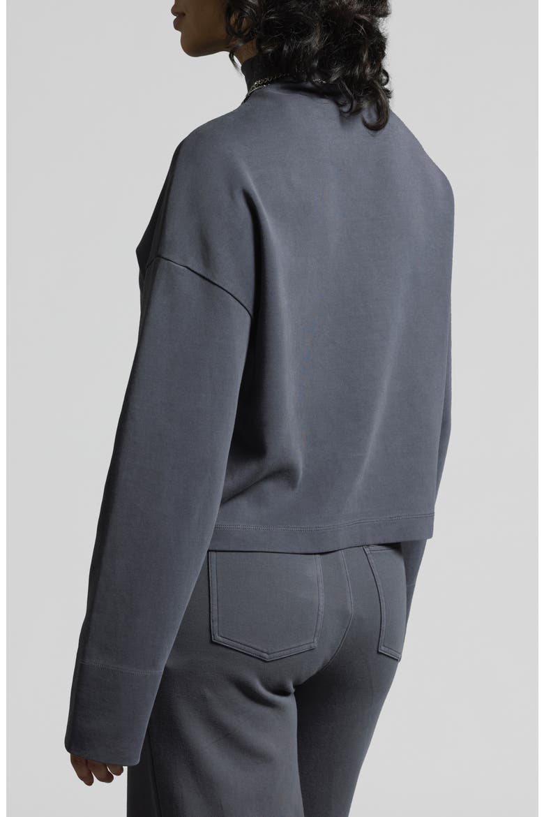 Genevieve Turtleneck Sweatshirt, Alternate, color, EBONY