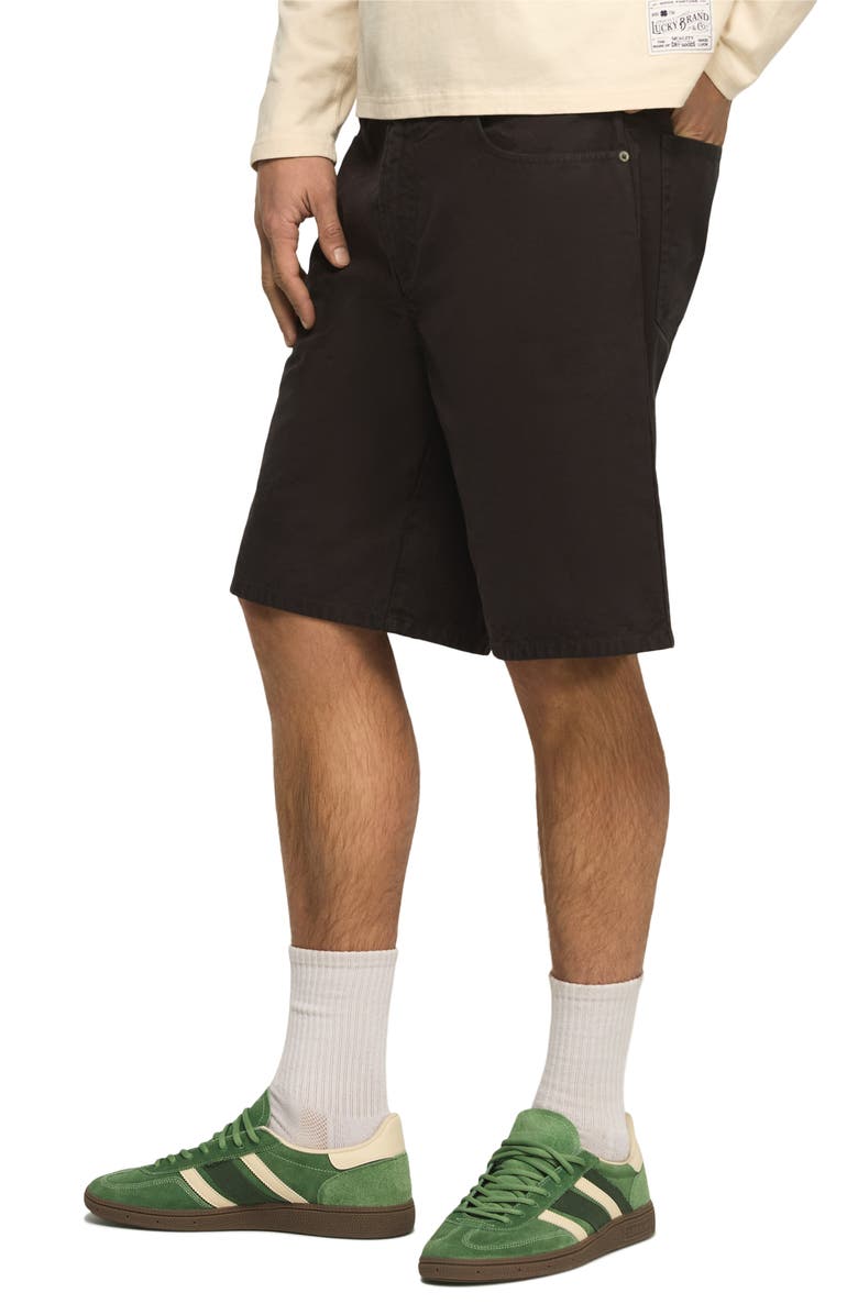 Lucky Brand Loose Fit Cotton Canvas 5-Pocket Shorts, Alternate, color, Phantom