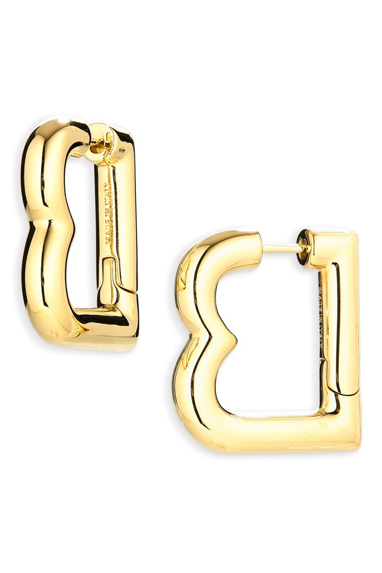 Eisa B Hoop Earrings, Main, color, ARCHIVE SHINY GOLD 0127