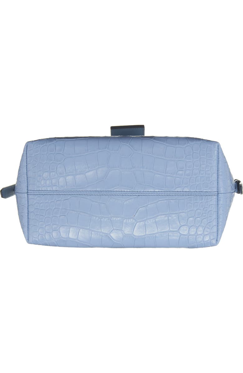 TOM FORD Mini East/West Croc Embossed Leather Tote, Alternate, color,