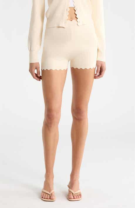 ASTR the Label Scalloped Edge Knit Shorts