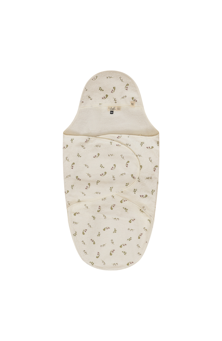 Bebe Bella Printed Wrap Terry Towel, Main, color, Mauve/Cream