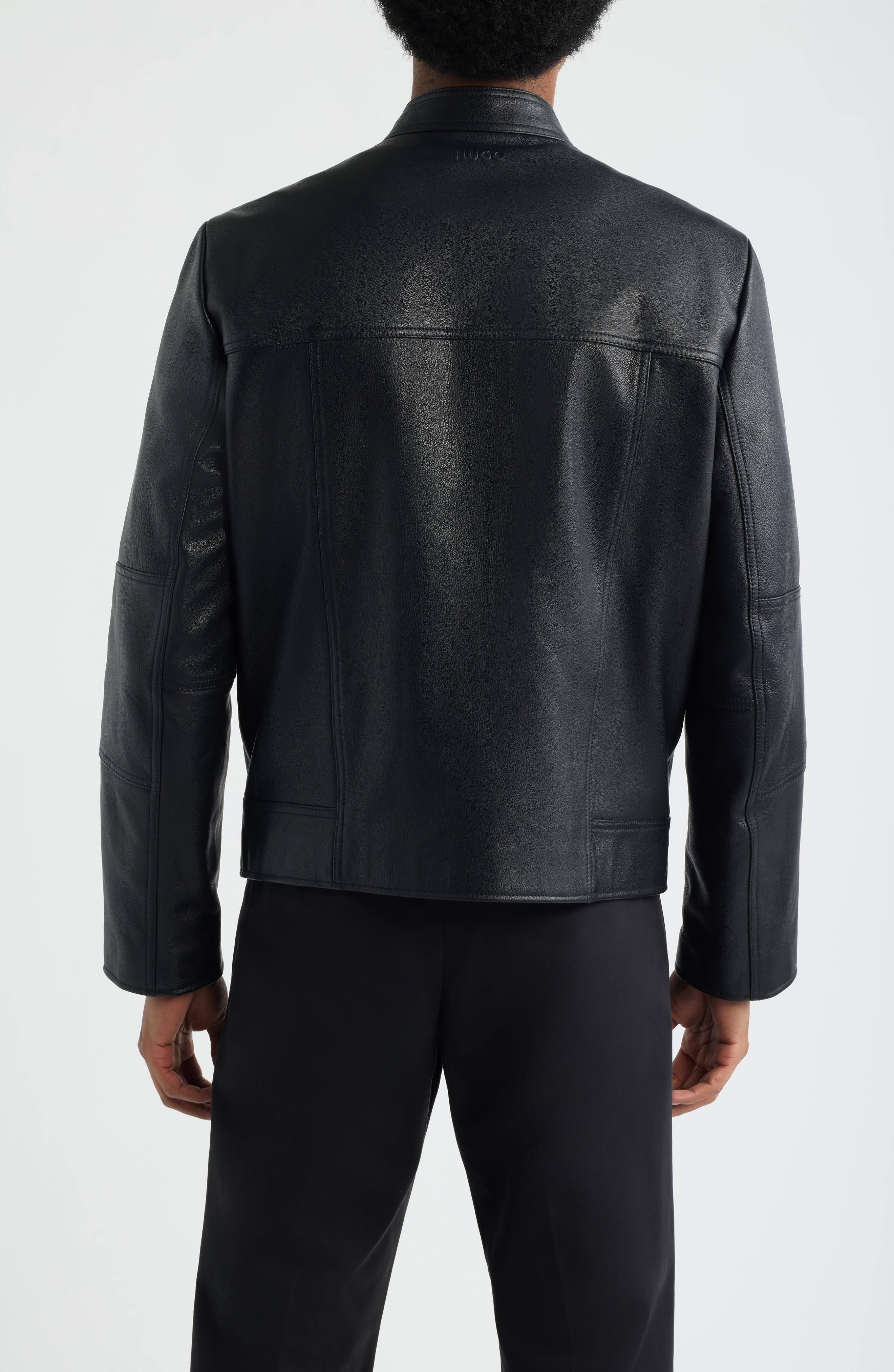 HUGO Lokis Leather Jacket (Men) | Nordstrom