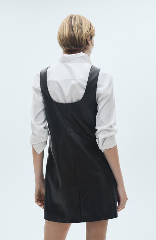 Shop Mango Faux Leather Sleeveless Minidress