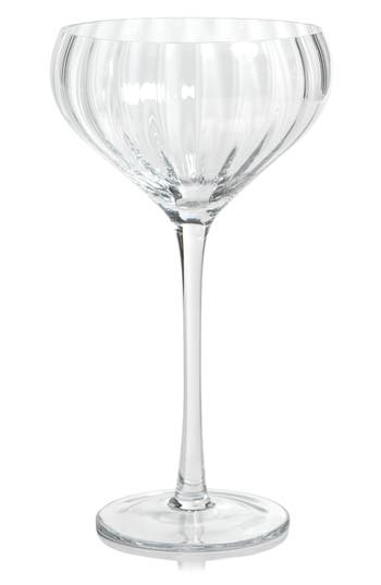 Zodax Malden Optic Set Of 4 Cocktail Glasses In Transparent
