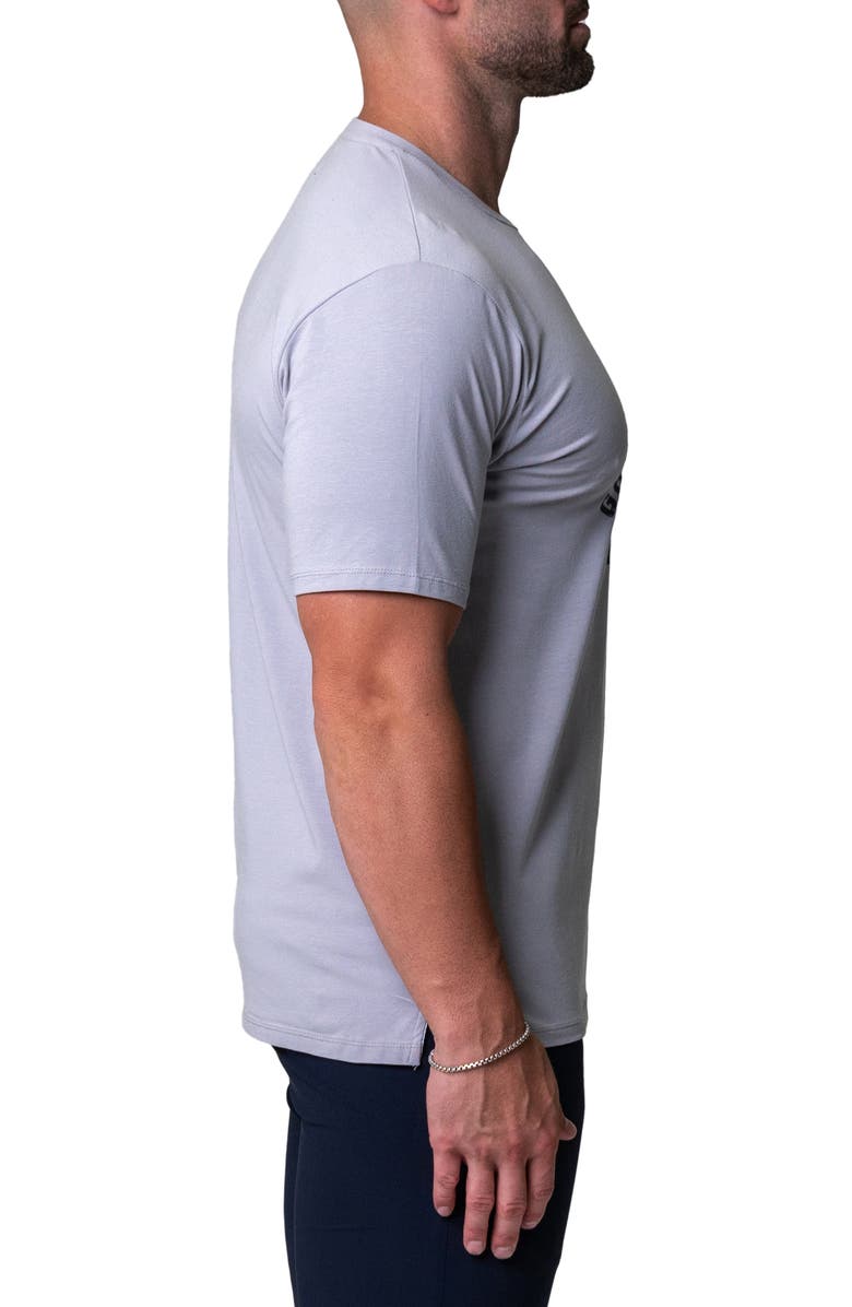 Maceoo Greatness Triangle Stretch Cotton Graphic T-Shirt, Alternate, color, White