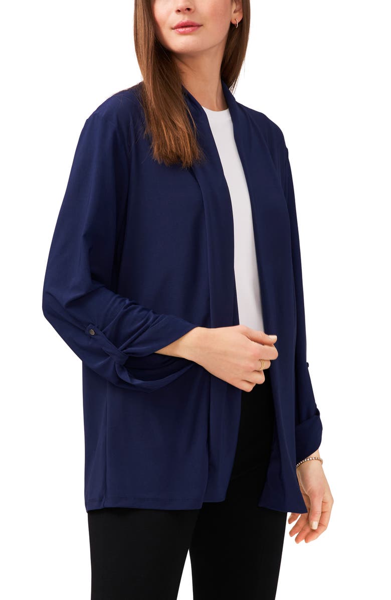 Chaus Cut & Sew Cardigan, Main, color, Navy