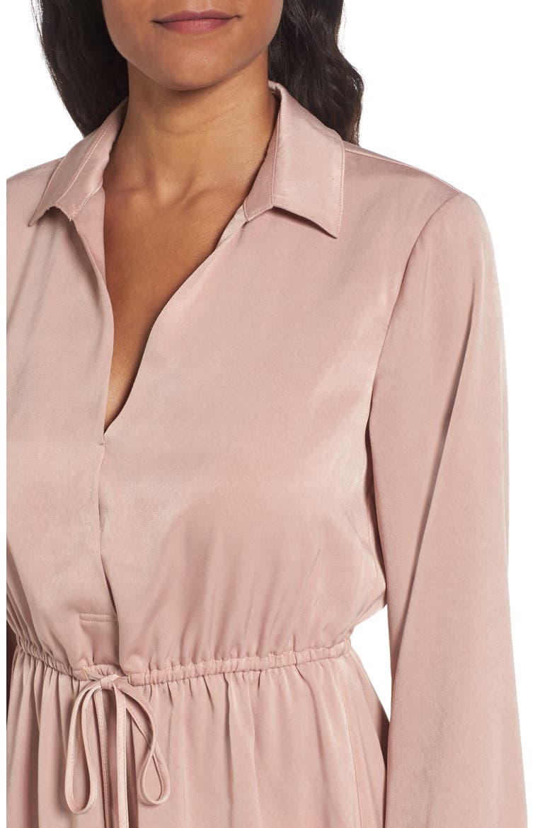 Payton Cinched Waist Dress, Alternate, color, DUSTY PINK