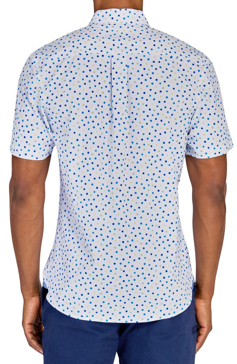 CONSTRUCT Slim Fit Tennis Ball Recycled 4-Way Stretch Performance Short Sleeve Shirt, Alternate, color, 