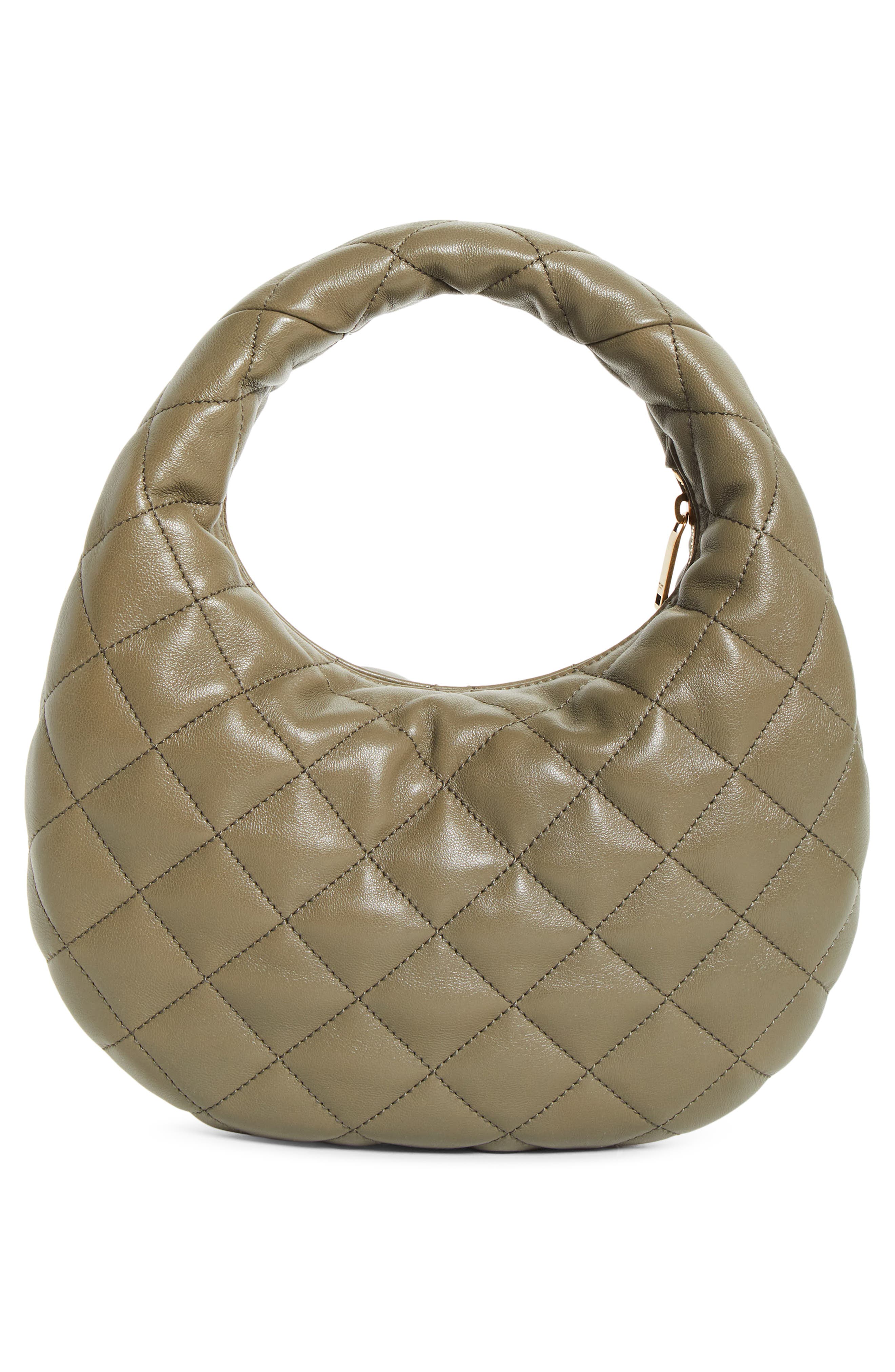 Baby Icare Quilted Leather Hobo Bag, Alternate, color, STRONG MOSS