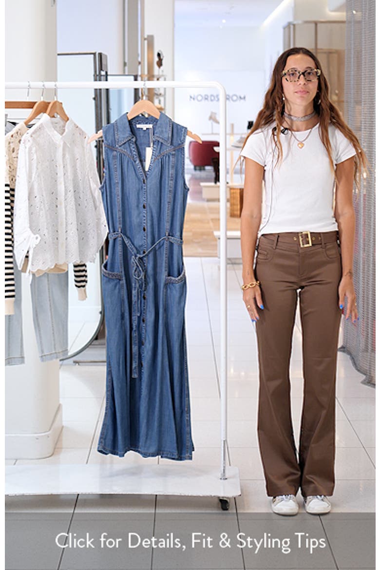 Clover Sleeveless Chambray Shirtdress video
