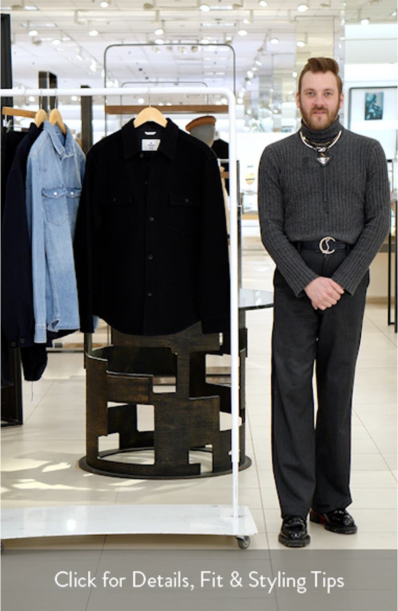 Warden Boiled Wool Overshirt, sales video thumbnail