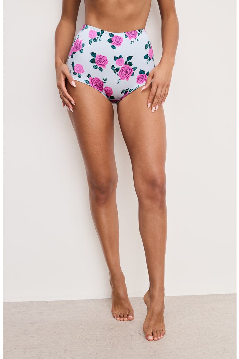Satin Swim Shorts, Alternate, color, VINTAGE ROSE001