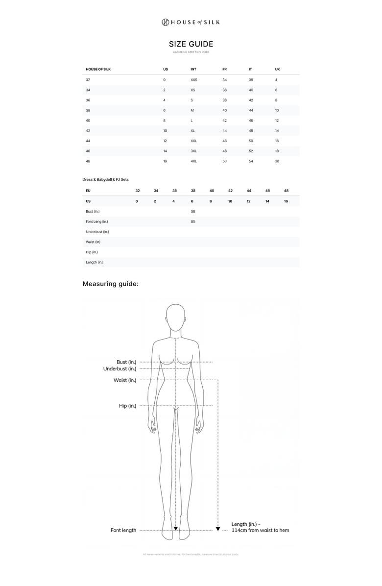 House Of Silk Caroline Chiffon Robe, Alternate, color, Black