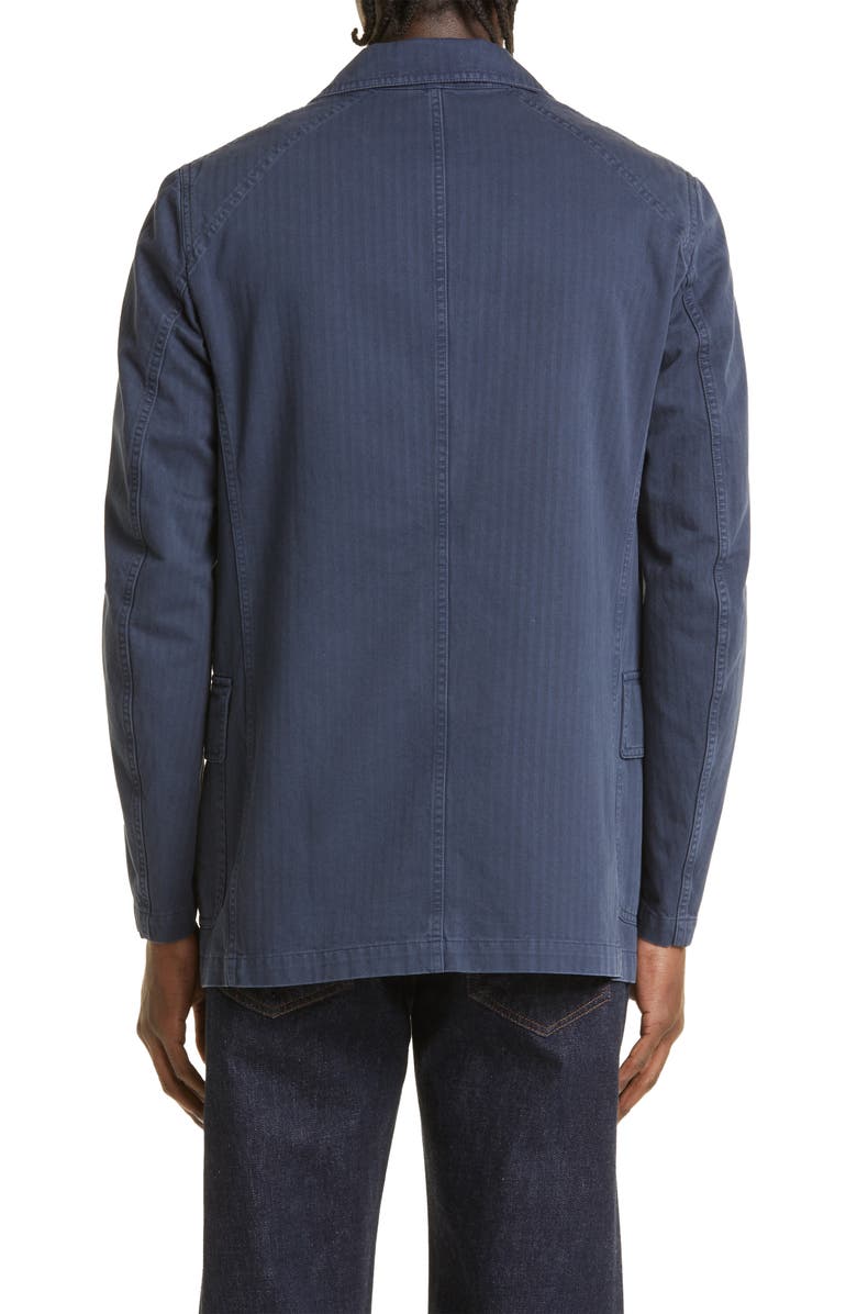 Drake's Games Herringbone Cotton Blazer, Alternate, color, 
