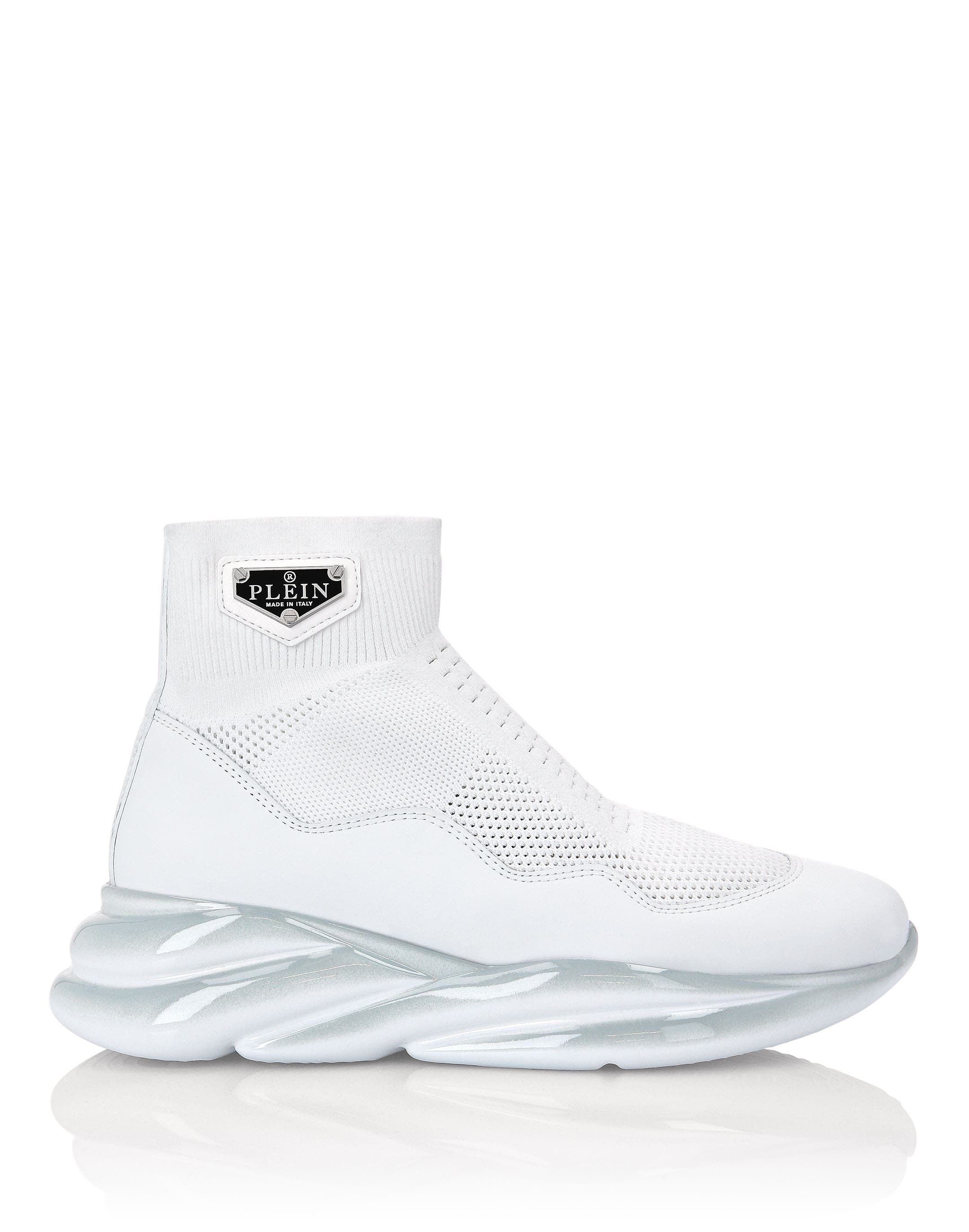 Runner Sneaker Iconic Plein Women, Alternate, color, white