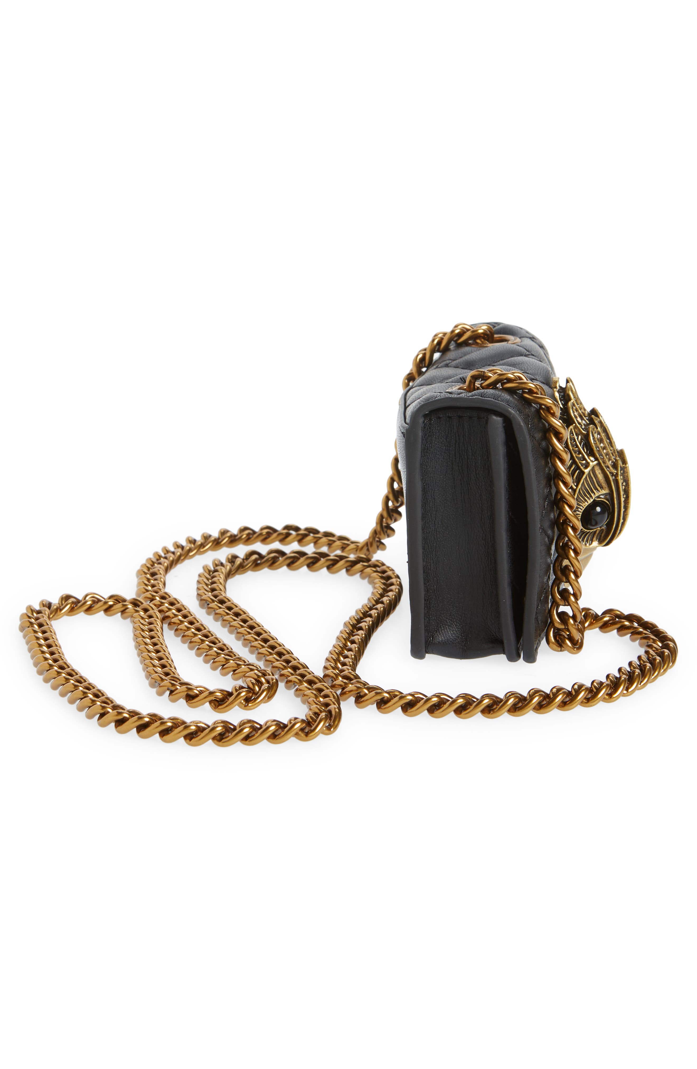 Kurt Geiger London Micro Kensington Quilted Leather Crossbody Bag, Alternate, color, 