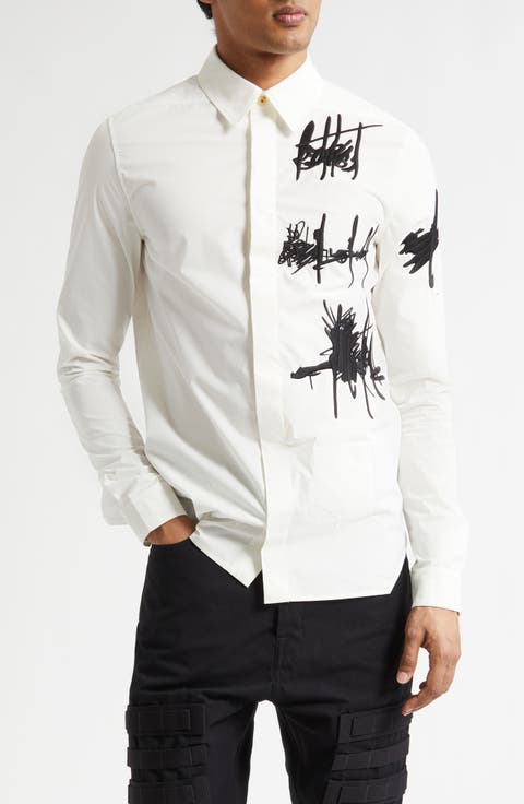 Rev Embroidered Button-Up Shirt