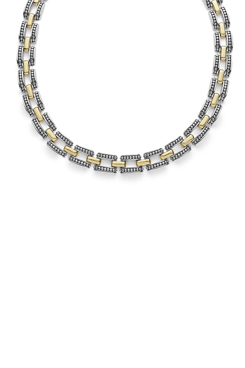 High Bar Link Collar Necklace, Alternate, color, TWO-TONE