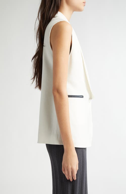 Eleventy Shawl Collar Vest In White