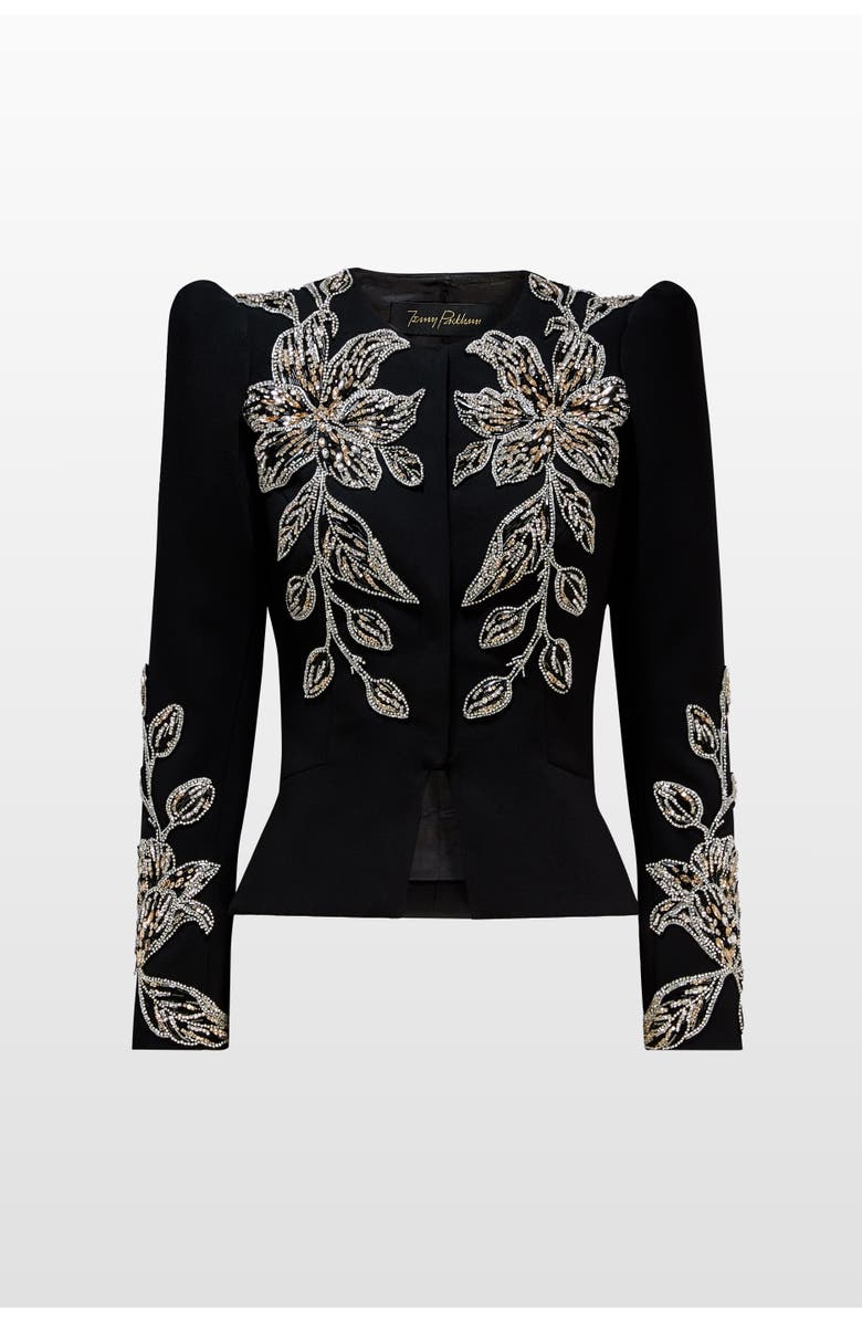 Jenny Packham Dalila Jacket, Alternate, color, Liquorice